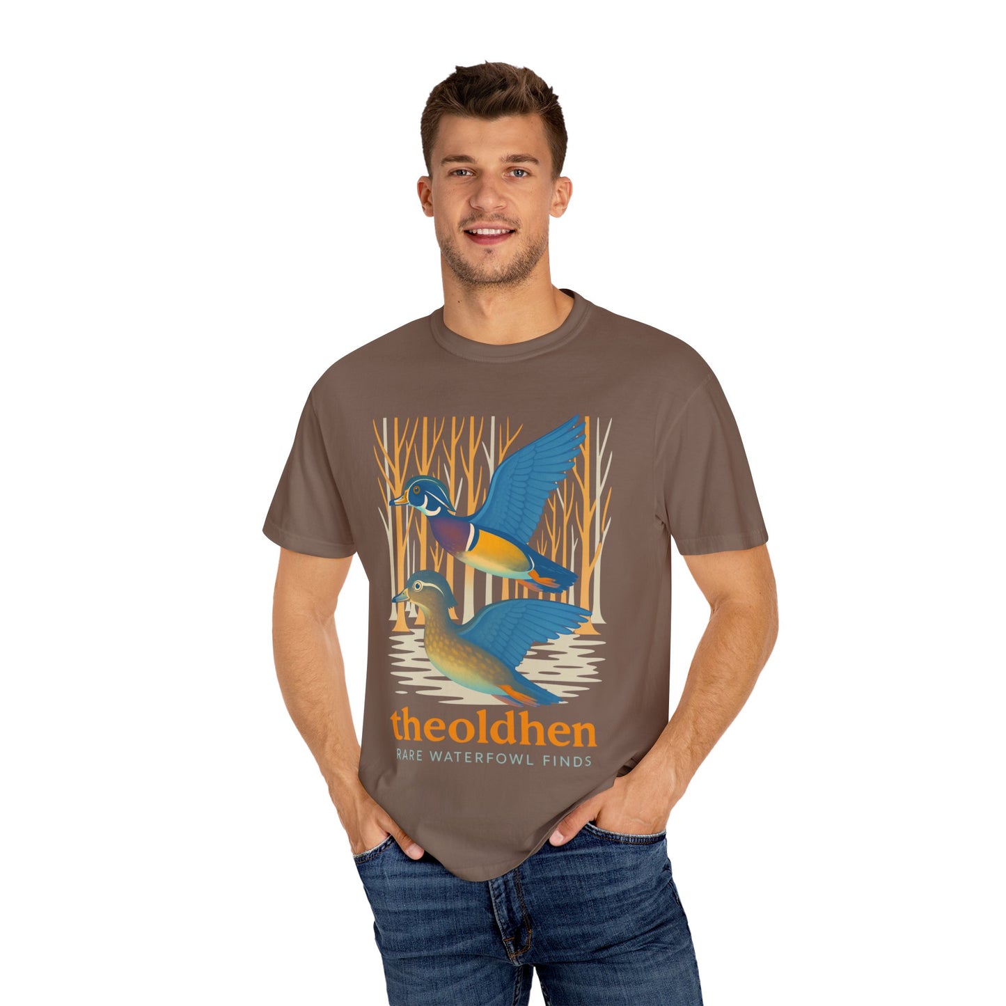 The Old Hen Logo Tee in Brown (Comfort Colors S-4X)