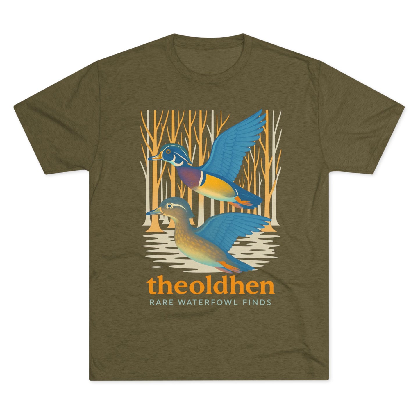 The Old Hen Logo Tee (Tri-blend Olive S-2X)