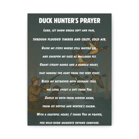 Duck Hunter's Prayer Canvas (2 Sizes)