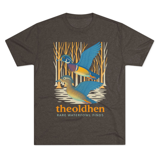 The Old Hen Logo Tee (Tri-blend Brown S-2X)