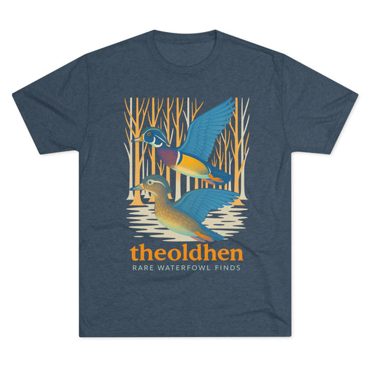 The Old Hen Logo Tee (Tri-blend Indigo S-2X)