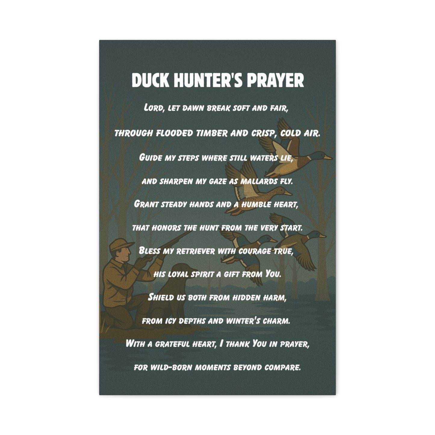Duck Hunter's Prayer Canvas (2 Sizes)