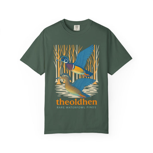 The Old Hen Logo Tee in Spruce (Comfort Colors S-4X)