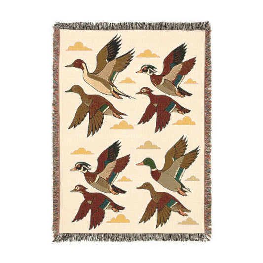Flying Ducks Throw Blanket (3 Sizes)