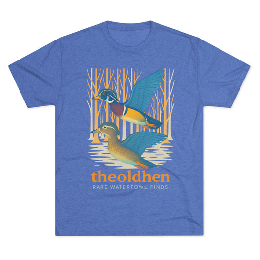 The Old Hen Logo Tee (Tri-blend Royal Blue S-2X)