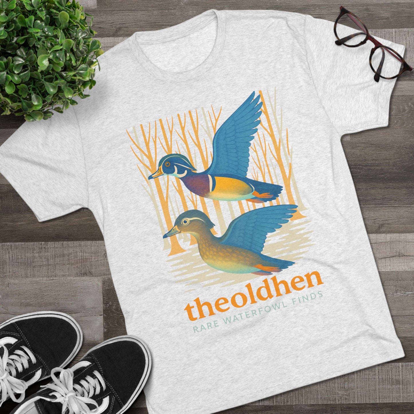 The Old Hen Logo Tee (Tri-blend White S-2X)