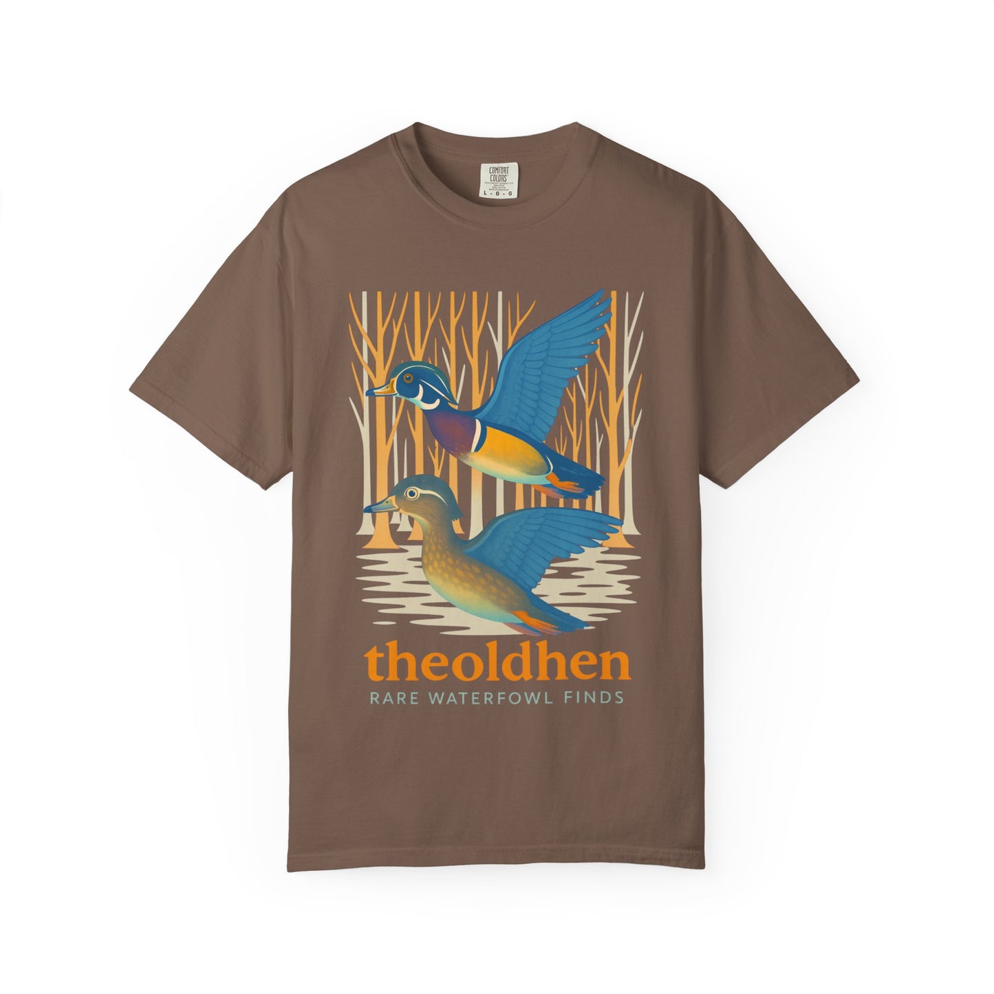 The Old Hen Logo Tee in Brown (Comfort Colors S-4X)