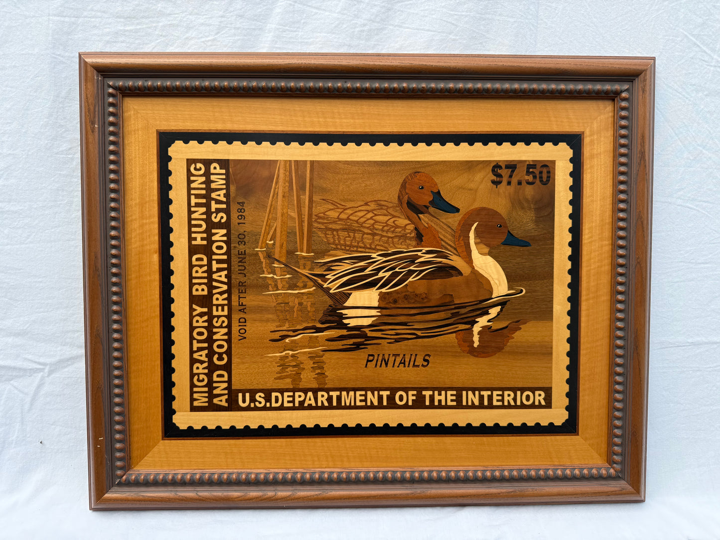 Hudson River (Wood) Inlay Pintails (1984) Frame: 25x20in