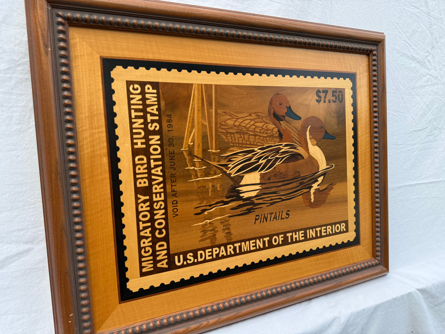 Hudson River (Wood) Inlay Pintails (1984) Frame: 25x20in