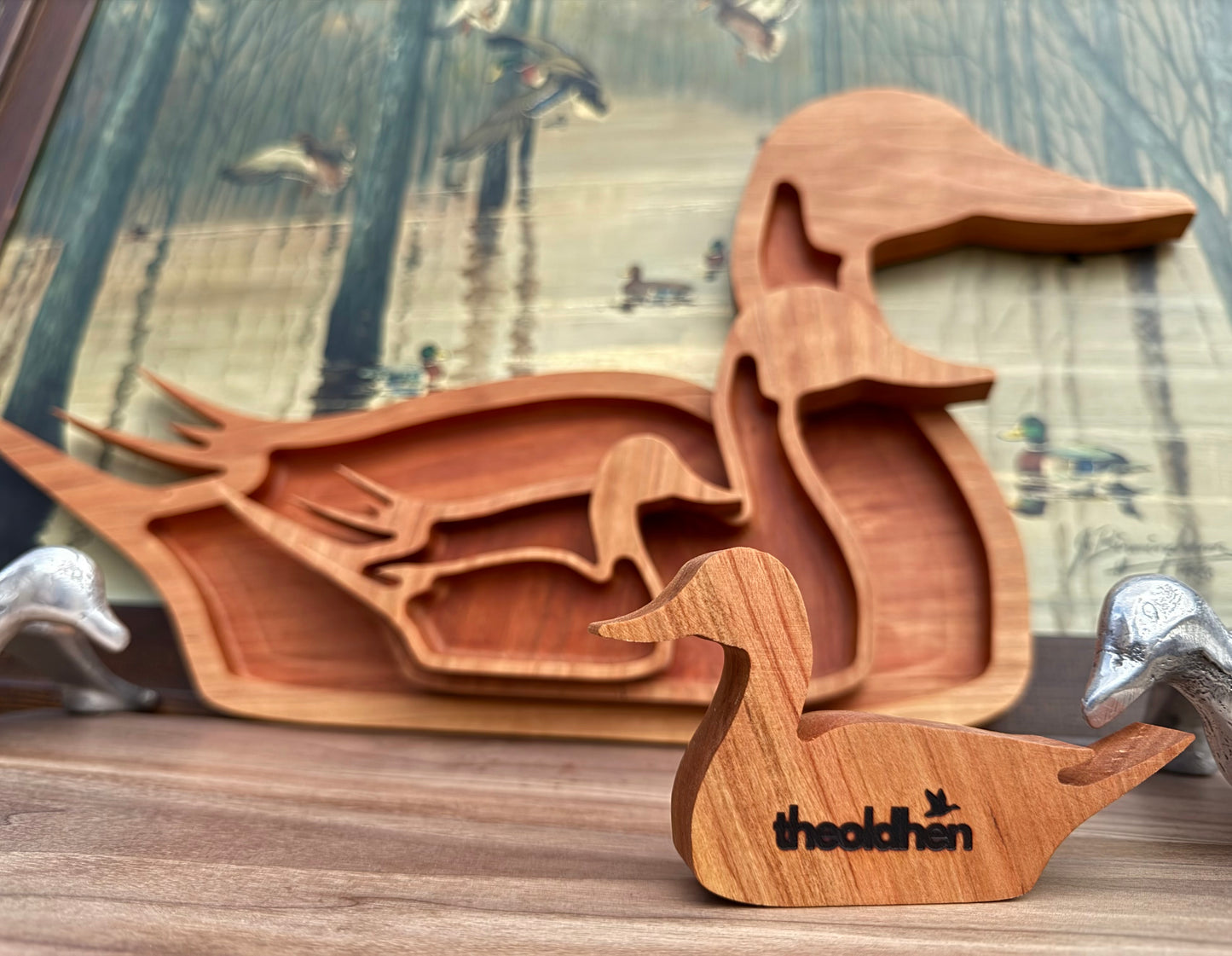 Large Pintail Tray (Available in Cherry or Walnut)