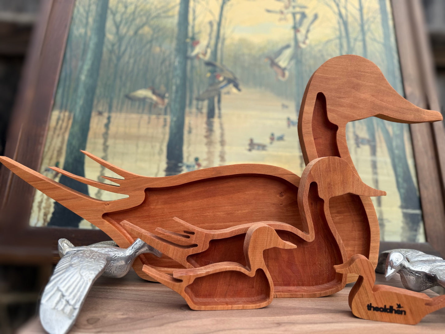 Large Pintail Tray (Available in Cherry or Walnut)